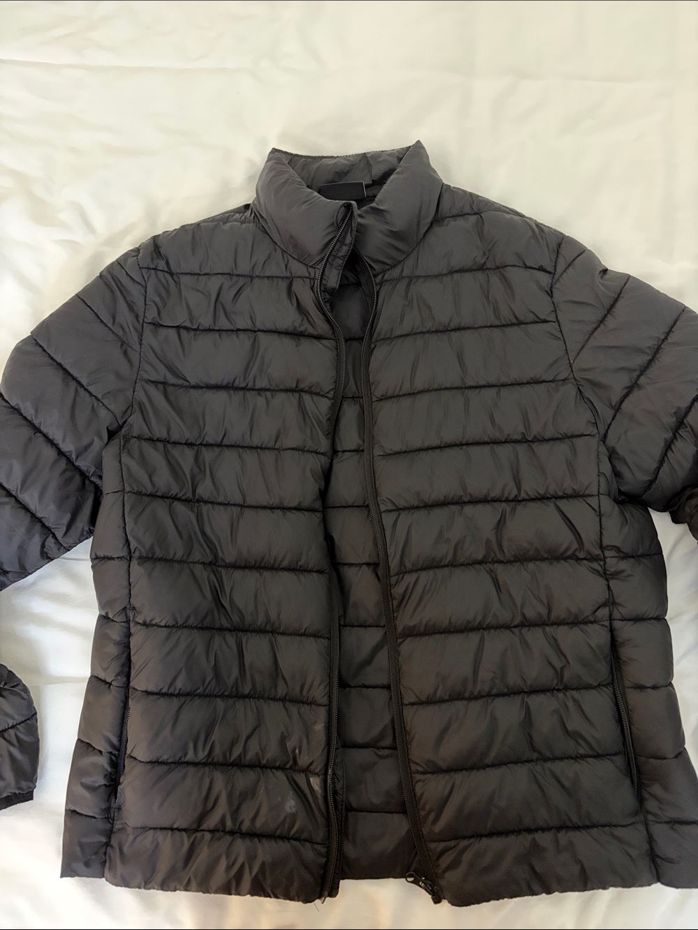 H&M Men's Charcoal Quilted Puffer Jacket